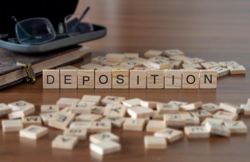 deposition written with blocks