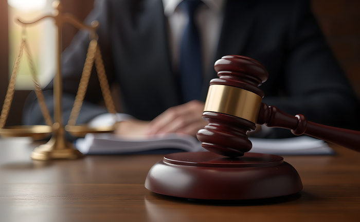 Legal law concept gavel at a product liability lawyer's desk